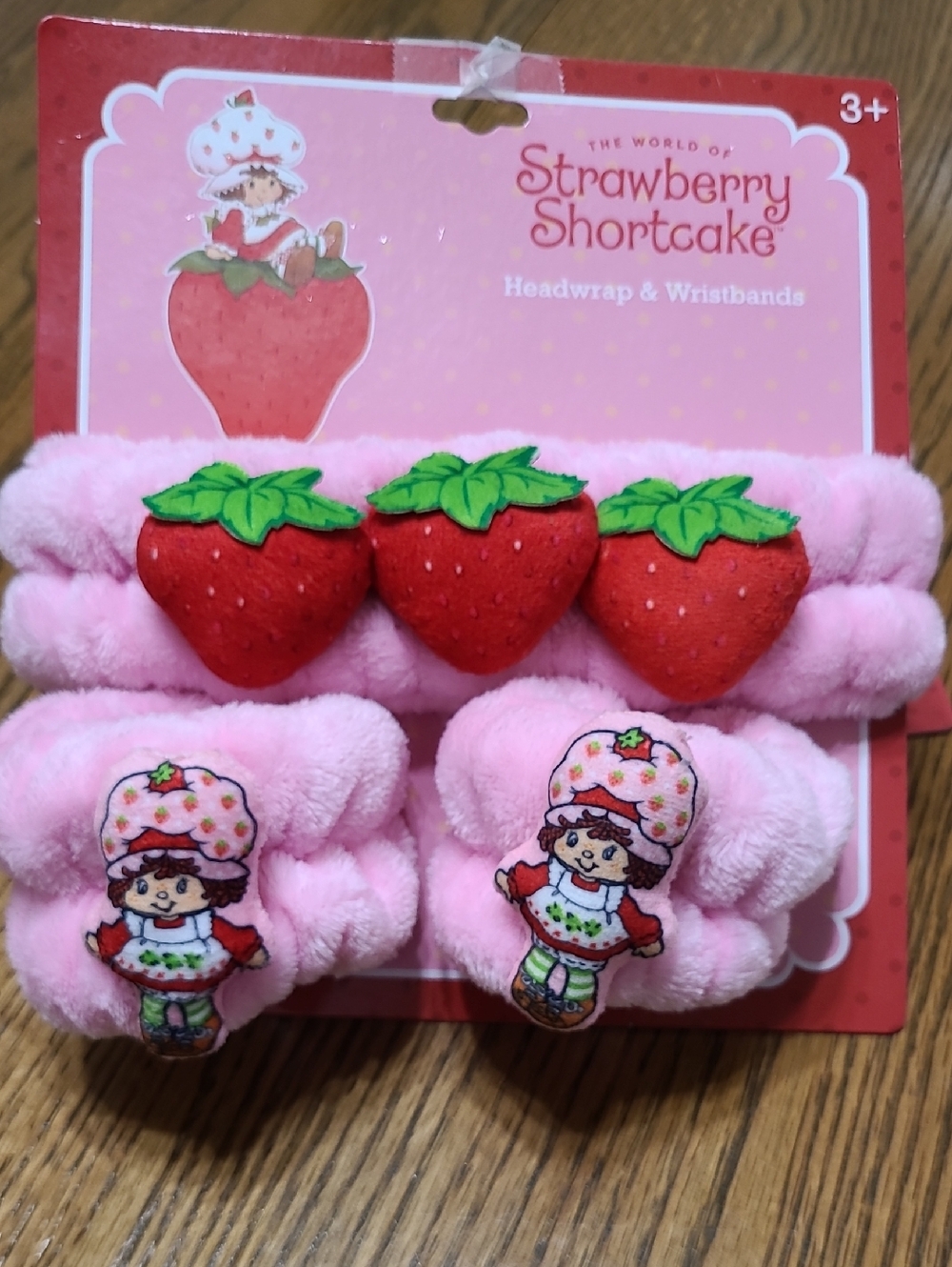 Strawberry Shortcake Pink Plush Headwrap & Wristbands Set